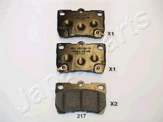 Japanparts PP-217AF - Kit pastiglie freno, Freno a disco autozon.pro