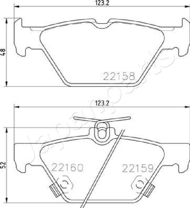 Japanparts PP-706AF - Kit pastiglie freno, Freno a disco autozon.pro