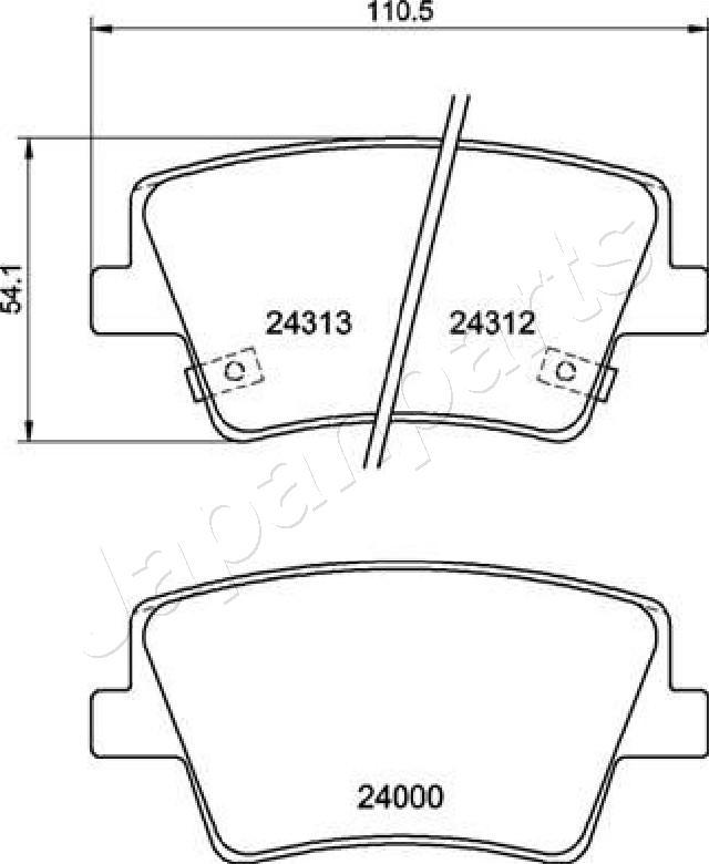 Japanparts PP-H13AF - Kit pastiglie freno, Freno a disco autozon.pro