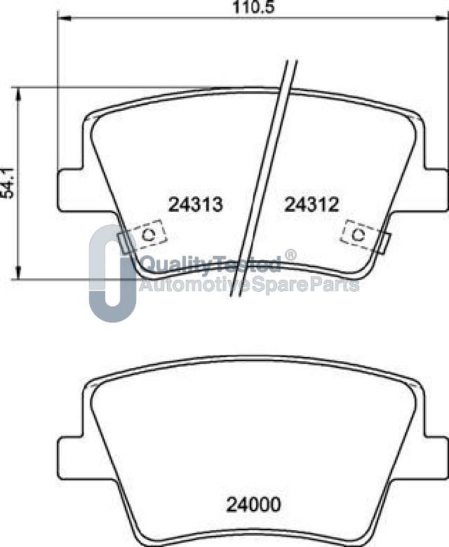 Japanparts PPH13JM - Kit pastiglie freno, Freno a disco autozon.pro