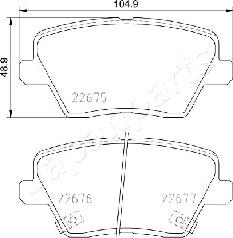 Japanparts PP-K15AF - Kit pastiglie freno, Freno a disco autozon.pro