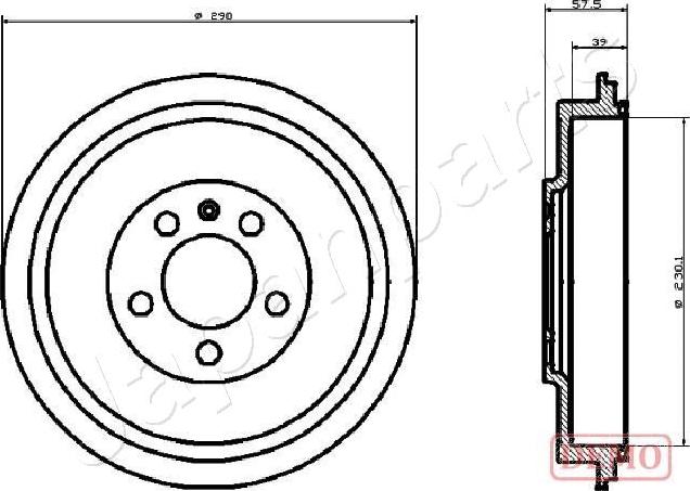 Japanparts TA-0906C - Tamburo freno autozon.pro