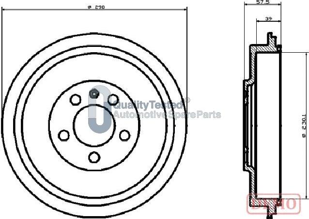 Japanparts TA0906JM - Tamburo freno autozon.pro