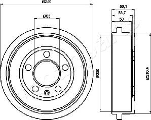 Japanparts TA-0900 - Tamburo freno autozon.pro