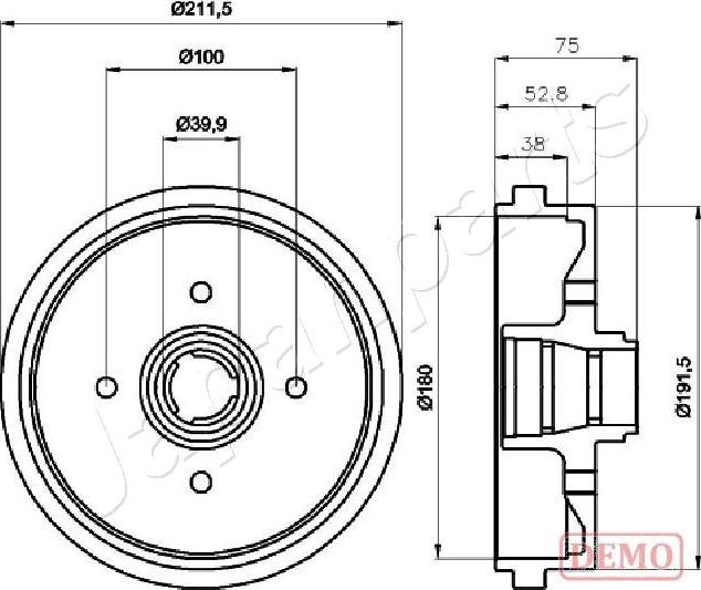 Japanparts TA-0901C - Tamburo freno autozon.pro