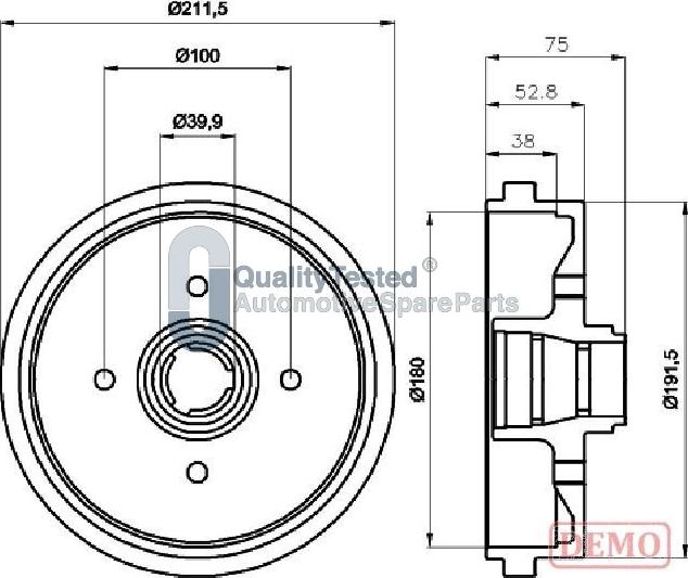 Japanparts TA0901JM - Tamburo freno autozon.pro