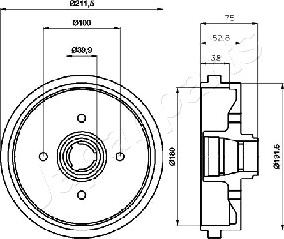 Japanparts TA-0901 - Tamburo freno autozon.pro