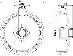 Japanparts TA-0908 - Tamburo freno autozon.pro