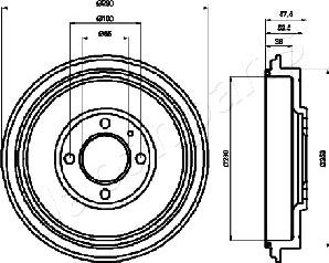 Japanparts TA-0907 - Tamburo freno autozon.pro