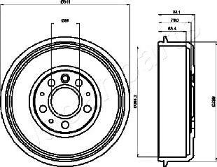 Japanparts TA-0914 - Tamburo freno autozon.pro