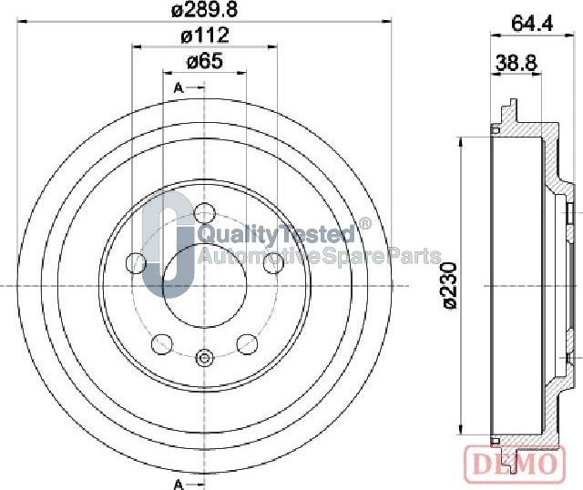 Japanparts TA0911JM - Tamburo freno autozon.pro