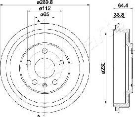 Japanparts TA-0911 - Tamburo freno autozon.pro