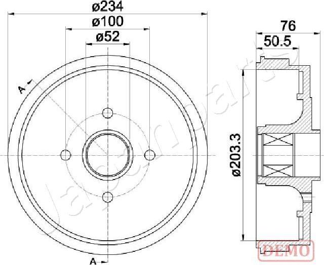 Japanparts TA-0409C - Tamburo freno autozon.pro