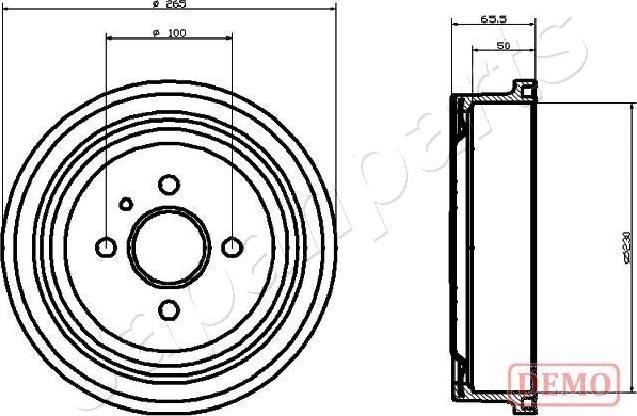 Japanparts TA-0404C - Tamburo freno autozon.pro