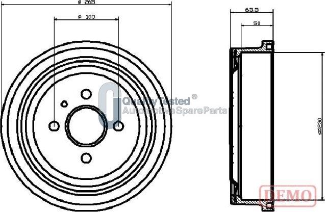 Japanparts TA0404JM - Tamburo freno autozon.pro