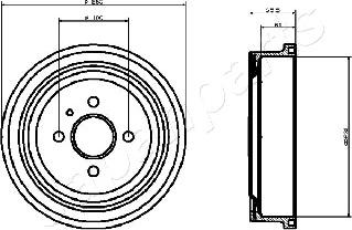 Japanparts TA-0404 - Tamburo freno autozon.pro