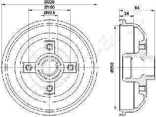 Japanparts TA-0407 - Tamburo freno autozon.pro