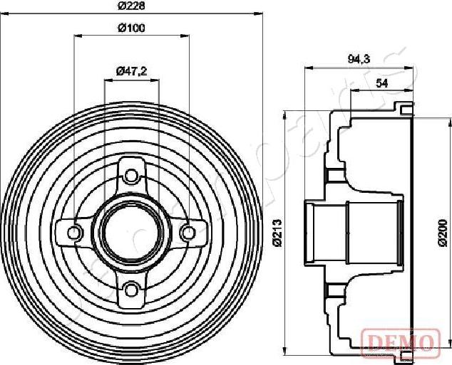 Japanparts TA-0412C - Tamburo freno autozon.pro