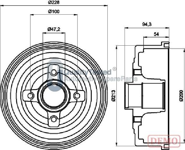 Japanparts TA0412JM - Tamburo freno autozon.pro