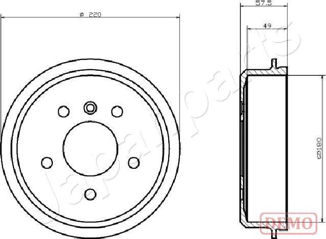 Japanparts TA-0500C - Tamburo freno autozon.pro