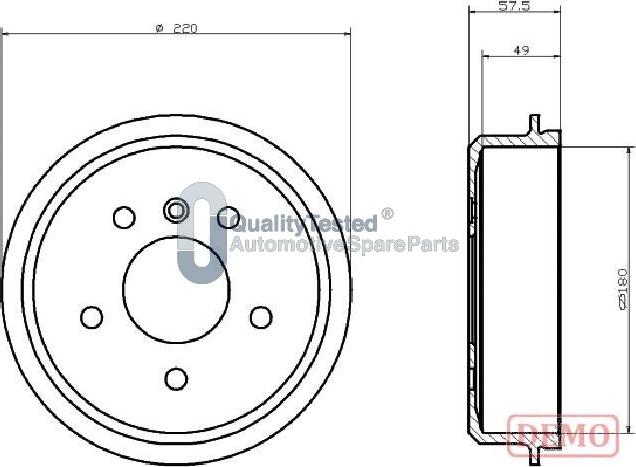 Japanparts TA0500JM - Tamburo freno autozon.pro