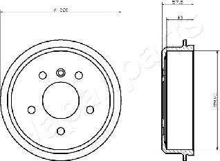 Japanparts TA-0500 - Tamburo freno autozon.pro