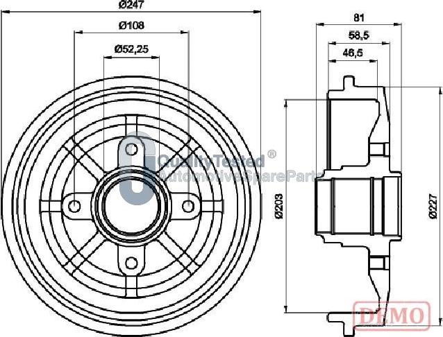 Japanparts TA0609JM - Tamburo freno autozon.pro