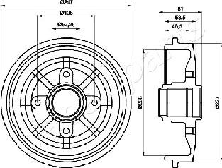 Japanparts TA-0609 - Tamburo freno autozon.pro