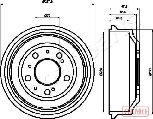 Japanparts TA-0605C - Tamburo freno autozon.pro