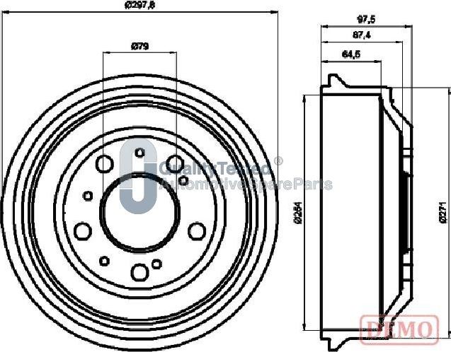 Japanparts TA0605JM - Tamburo freno autozon.pro