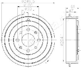 Japanparts TA-0606 - Tamburo freno autozon.pro