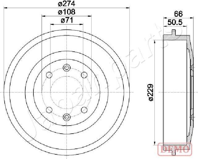 Japanparts TA-0600C - Tamburo freno autozon.pro