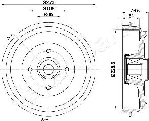 Japanparts TA-0602 - Tamburo freno autozon.pro