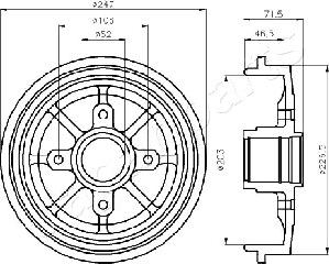 Japanparts TA-0610 - Tamburo freno autozon.pro