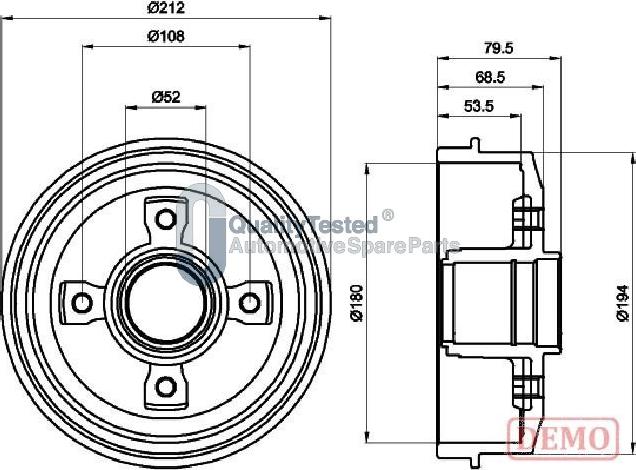 Japanparts TA0612JM - Tamburo freno autozon.pro