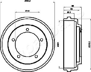 Japanparts TA-0316 - Tamburo freno autozon.pro