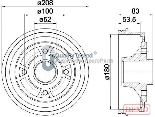 Japanparts TA0709JM - Tamburo freno autozon.pro