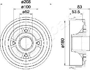 Japanparts TA-0709 - Tamburo freno autozon.pro