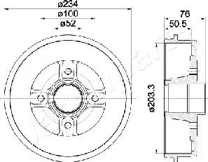 Japanparts TA-0704 - Tamburo freno autozon.pro