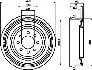 Japanparts TA-0703 - Tamburo freno autozon.pro