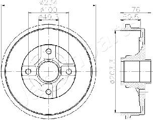 Japanparts TA-0710 - Tamburo freno autozon.pro