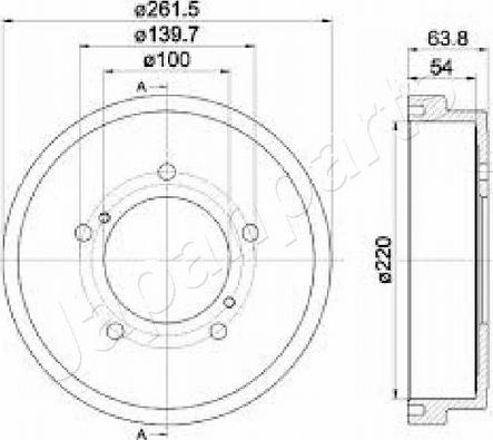 Japanparts TA-819C - Tamburo freno autozon.pro