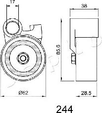 Japko 45244 - Tendicinghia, Cinghia dentata autozon.pro