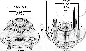 Japko 421039 - Mozzo ruota autozon.pro