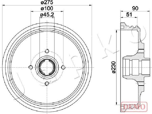 Japko 560908C - Tamburo freno autozon.pro