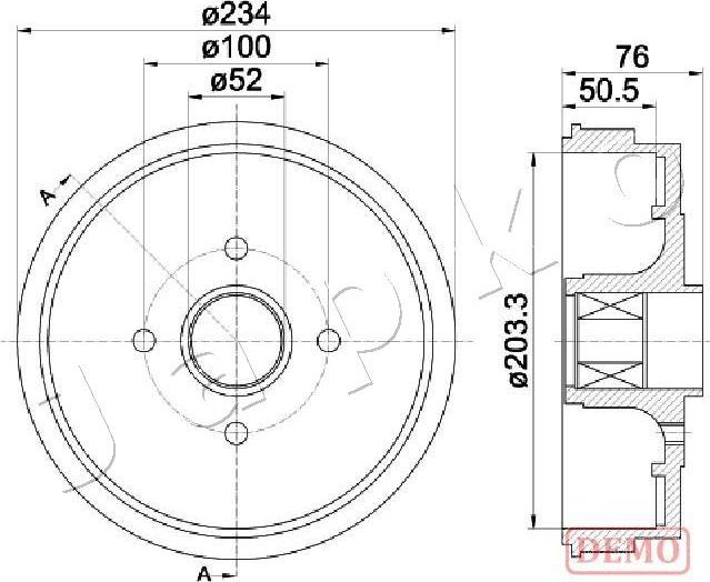 Japko 560409C - Tamburo freno autozon.pro