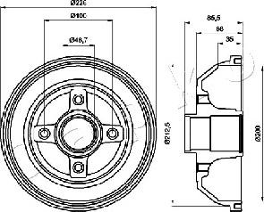 Japko 560408 - Tamburo freno autozon.pro