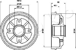 Japko 560608 - Tamburo freno autozon.pro