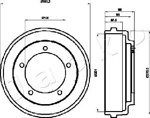 Japko 560316 - Tamburo freno autozon.pro