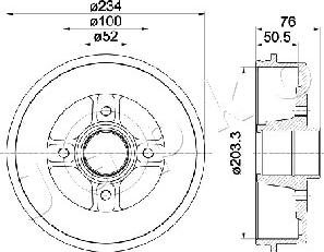 Japko 560704 - Tamburo freno autozon.pro